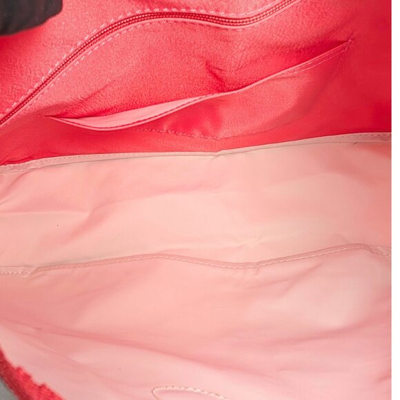 Longchamp Le Pliage Flamingo Pink Nylon Leather Large Crescent Hobo Bag - Picture 8 of 9